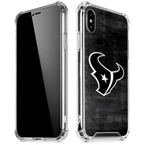 NFL Houston Texans Black & White iPhone XS Max Clear Case
